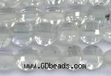 CCB1130 15 inches 4mm faceted coin gemstone beads