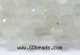 CCB1131 15 inches 4mm faceted coin white moonstone beads