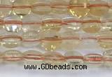 CCB1139 15 inches 4mm faceted coin citrine beads