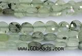 CCB1141 15 inches 4mm faceted coin prehnite beads