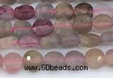 CCB1159 15 inches 4mm faceted coin gemstone beads