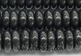 CCB1196 15 inches 4.5*10mm rondelle shungite gemstone beads