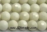 CCB1210 15 inches 6mm faceted round ivory jasper beads