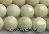 CCB1211 15 inches 8mm faceted round ivory jasper beads