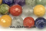 CCB1230 15 inches 6mm faceted round mixed gemstone beads