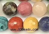 CCB1231 15 inches 8mm faceted round mixed gemstone beads