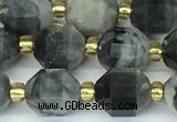 CCB1242 15 inches 7*8mm faceted eagle eye jasper gemstone beads