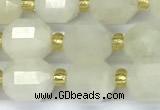 CCB1246 15 inches 7*8mm faceted white moonstone beads