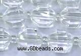 CCB1260 15 inches 9*10mm faceted white crystal beads