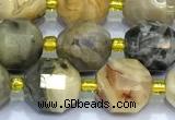 CCB1288 15 inches 9mm - 10mm faceted crazy lace agate beads