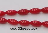 CCB132 15.5 inches 4*7mm rice red coral beads strand wholesale