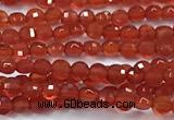 CCB1354 15 inches 2.5mm faceted coin red agate beads