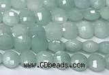 CCB1387 15 inches 4mm faceted coin amazonite beads