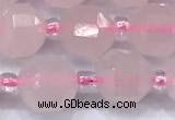 CCB1431 15 inches 7mm - 8mm faceted rose quartz beads