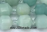 CCB1433 15 inches 7mm - 8mm faceted amazonite beads