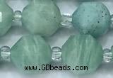 CCB1458 15 inches 9mm - 10mm faceted amazonite beads