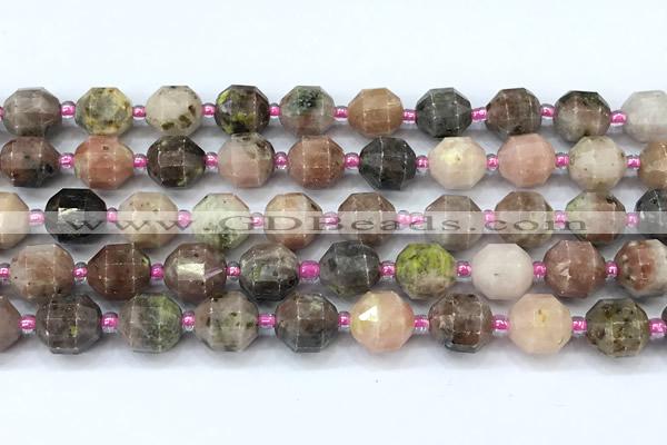 CCB1462 15 inches 9mm - 10mm faceted gemstone beads