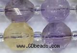 CCB1514 15 inches 9mm - 10mm faceted ametrine beads