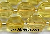 CCB1521 15 inches 8mm - 9mm faceted citrine gemstone beads