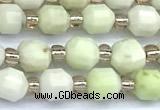 CCB1564 15 inches 5mm - 6mm faceted jade gemstone beads