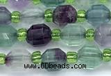 CCB1573 15 inches 5mm - 6mm faceted fluorite gemstone beads