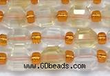 CCB1579 15 inches 5mm - 6mm faceted citrine gemstone beads