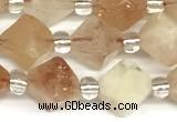 CCB1605 15 inches 10mm faceted sunstone gemstone beads