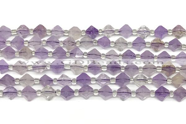 CCB1607 15 inches 10mm faceted lavender amethyst beads