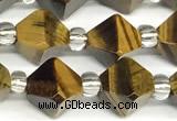 CCB1616 15 inches 10mm faceted yellow tiger eye beads