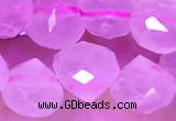 CCB1635 15 inches 6mm faceted teardrop rose quartz beads