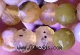 CCB1642 15 inches 6mm faceted teardrop yellow opal beads