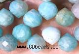 CCB1645 15 inches 6mm faceted teardrop amazonite beads