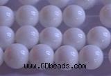 CCB402 15.5 inches 8mm round white tridacna beads wholesale