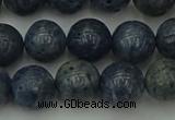 CCB453 15.5 inches 10mm round blue coral beads wholesale