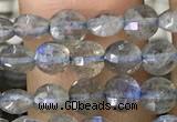 CCB540 15.5 inches 4mm faceted coin labradorite gemstone beads