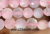 CCB544 15.5 inches 4mm faceted coin morganite gemstone beads