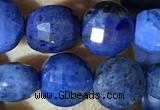 CCB623 15.5 inches 6mm faceted coin blue dumortierite beads