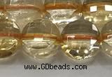 CCB686 15.5 inches 10mm faceted coin citrine gemstone beads