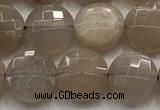 CCB725 15.5 inches 8mm faceted coin moonstone gemstone beads