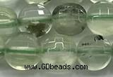 CCB728 15.5 inches 8mm faceted coin prehnite gemstone beads