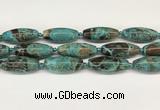 CCB784 15.5 inches 15*38mm - 16*40mm rice ocean agate beads