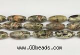 CCB785 15.5 inches 15*38mm - 16*40mm rice ocean agate beads