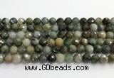 CCB794 15.5 inches 8mm faceted round jade gemstone beads wholesale