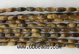 CCB815 15.5 inches 5*12mm rice yellow tiger eye beads wholesale