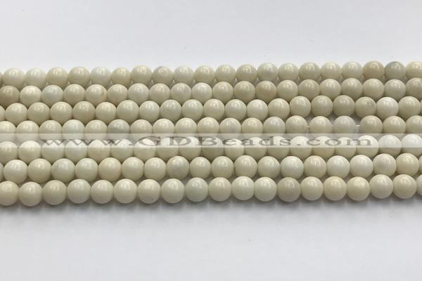 CCB821 15.5 inches 6mm round ivory jasper gemstone beads wholesale