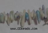 CCB89 15.5 inch 2*8mm irregular branch light blue coral beads