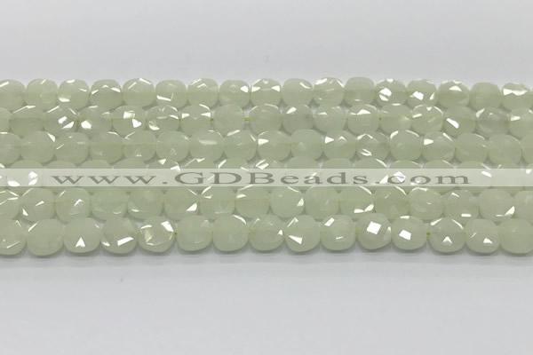 CCB904 15.5 inches 8*8mm faceted square luminous beads