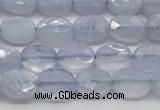 CCB921 15.5 inches 6*8mm faceted oval blue lace agate beads