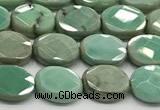 CCB939 15.5 inches 8*10mm faceted oval grass agate beads