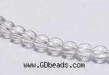 CCC01 15 inches 6mm round white crystal beads Wholesale